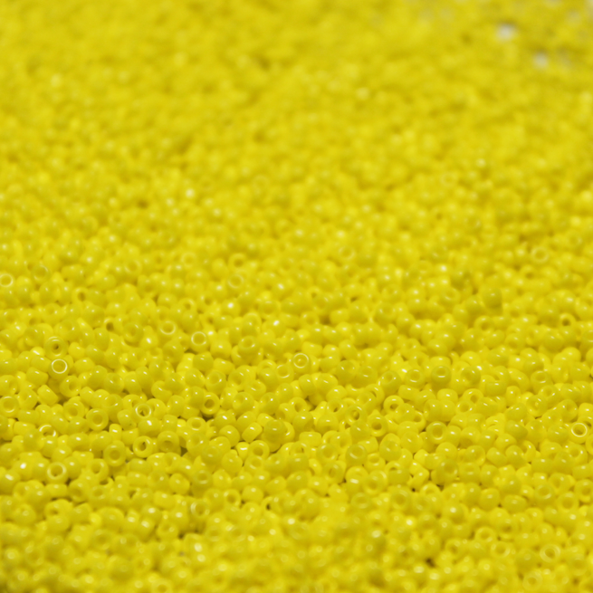 Opaque Light Yellow ~ 15/0 JSB 404 Japanese seed beads