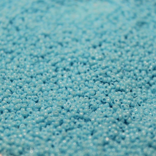 Opaque Turquoise Blue ~ 15/0 JSB 413 Japanese seed beads