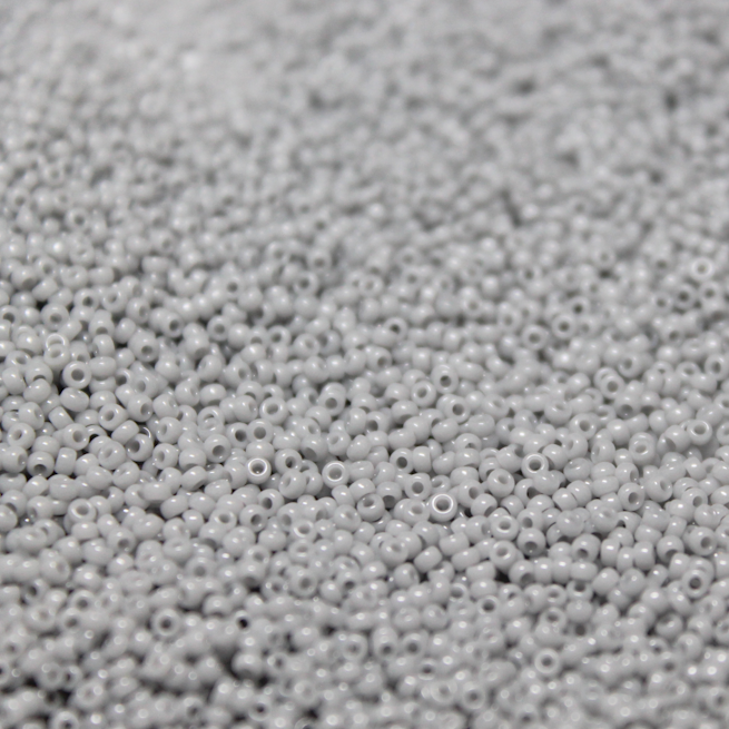 Opaque Light Gray ~ 11/0 JSB 416A Japanese seed beads