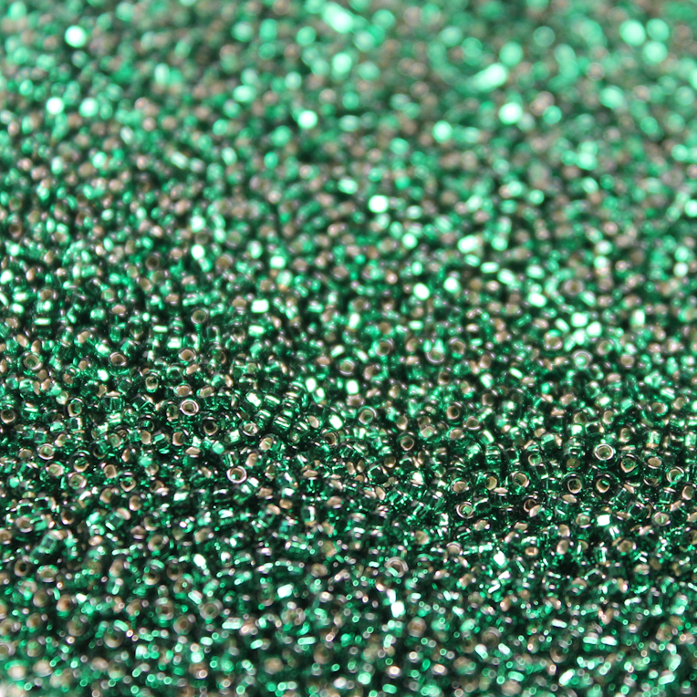 Silver Lined Emerald Green ~ 15/0 JSB 16A Japanese Seed Beads