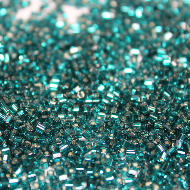 Silver Lined Dark Teal ~ 11/0 HEX 17B