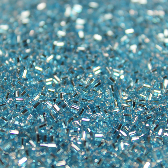 Silver Lined Aqua ~ 11/0 HEX 18 Japanese Seed Beads