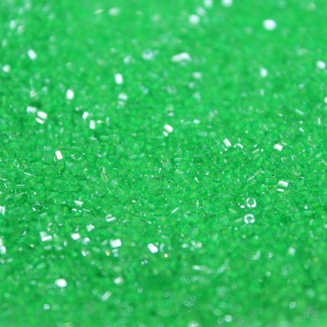 Crystal Lined Neon Green Hex Cut ~ 15/0 HEX 206E