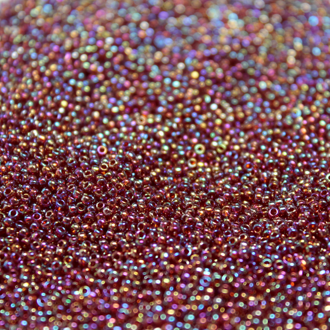 Transparent Maroon AB ~ 11/0 JSB 254A Japanese seed beads