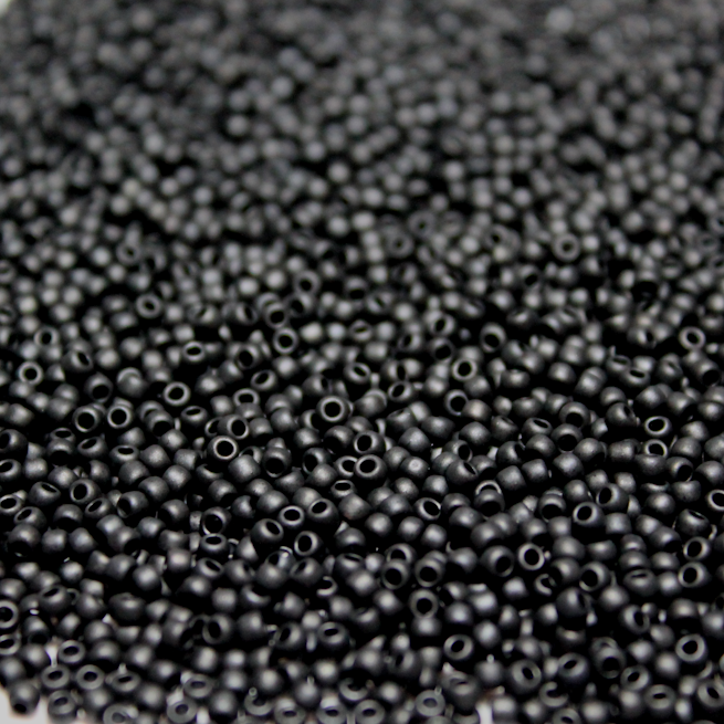 Semi Glazed Jet Black ~ 11/0 JSB 2612F Japanese Seed Beads