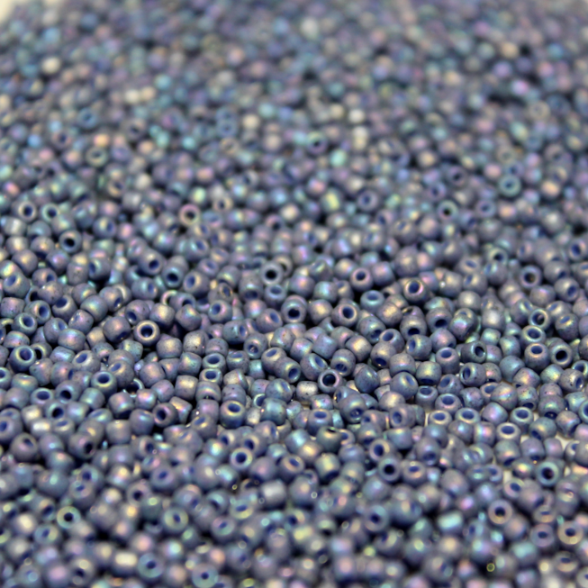 Semi Glazed Soft Blue AB ~ 11/0 JSB 2636F Japanese seed beads