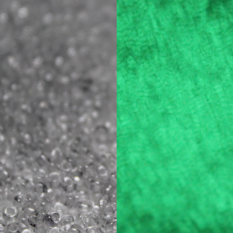 Glow In the Dark - Crystal Gray/Green ~ 11/0 JSB 2725