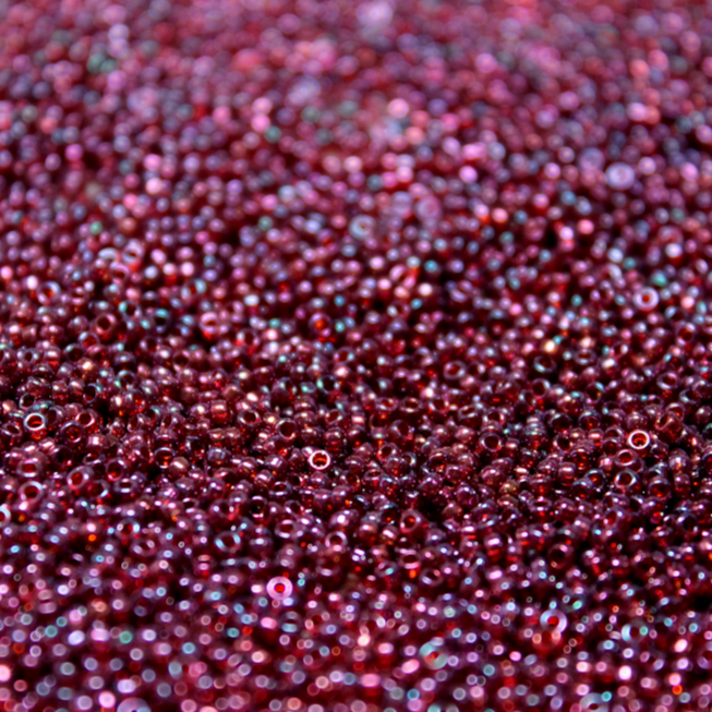 Transparent Dark Raspberry Gold Luster ~ 11/0 JSB 313 Japanese Seed Beads