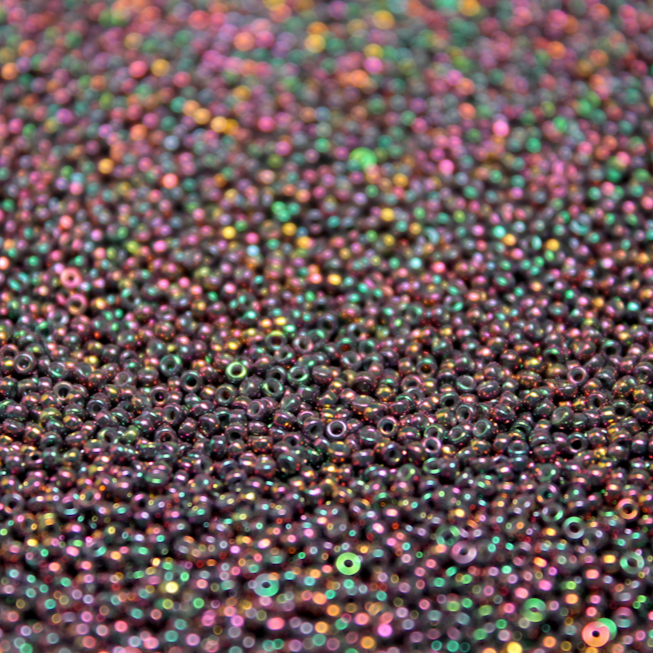 *CLOSEOUT CLEARANCE * Mauve Rainbow Gold Luster ~ 11/0 JSB 317J