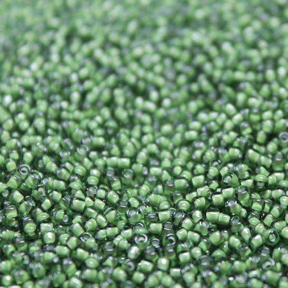 White Lined Olive ~ 11/0 JSB 327H Japanese Seed Beads