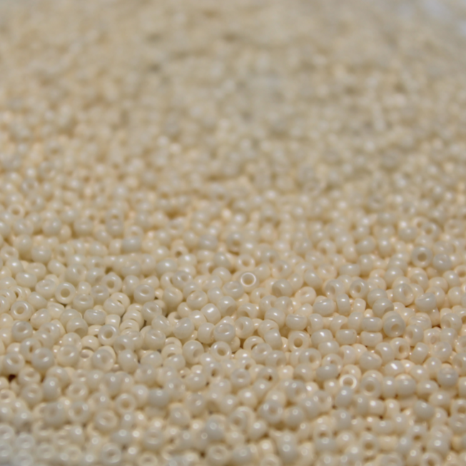 Opaque Cream ~ 11/0 JSB 402F Japanese seed beads