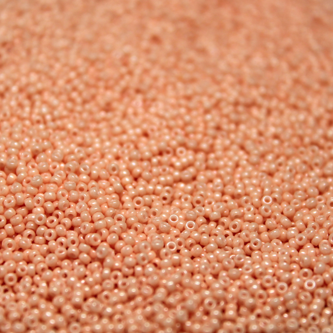 Opaque Dyed Peachy Pink ~ 11/0 JSB 403A Japanese seed beads