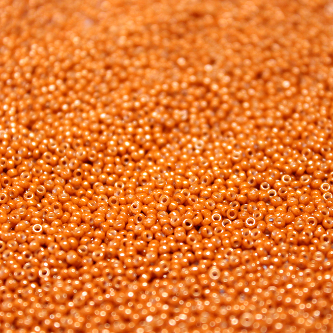 Opaque Dyed Rusty Orange ~ 11/0 JSB 403C Japanese seed beads