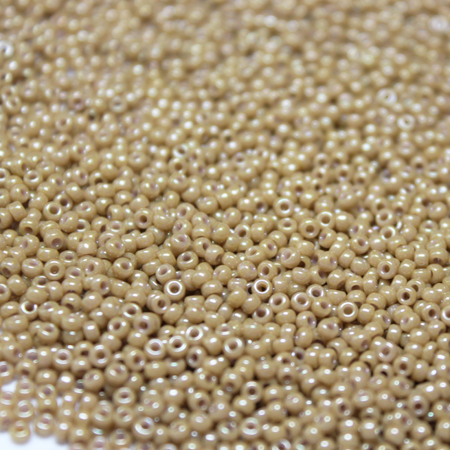 Opaque Dyed Tan Luster ~ 15/0 JSB 403E Japanese seed beads