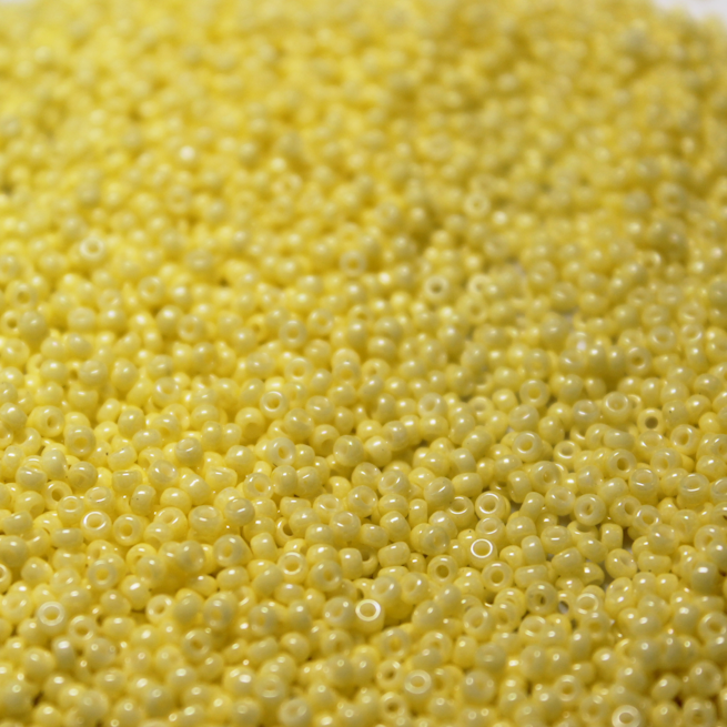 Opaque Dyed Butter Yellow ~ 11/0 JSB 404C Japanese seed beads