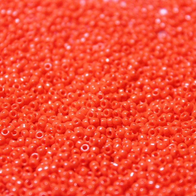 Opaque Vermillion Red ~ 15/0 JSB 407 Japanese seed beads