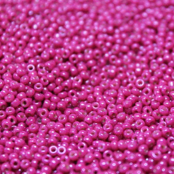 Opaque Dyed Raspberry Red ~ 15/0 JSB 408B Japanese Seed Beads