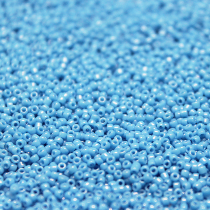 Opaque Dyed Bright Blue ~ 15/0 JSB 413B Japanese Seed Beads