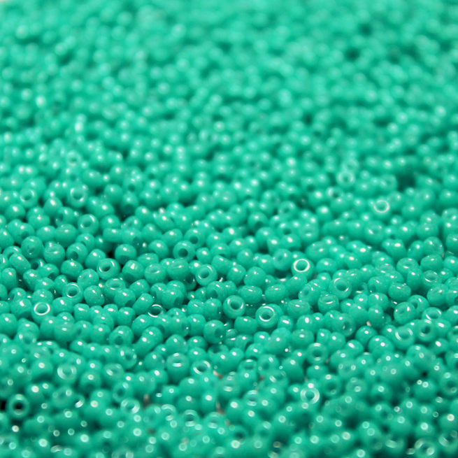 Opaque Deep Dyed Turquoise Green ~ 11/0 JSB 413F Japanese Seed Beads