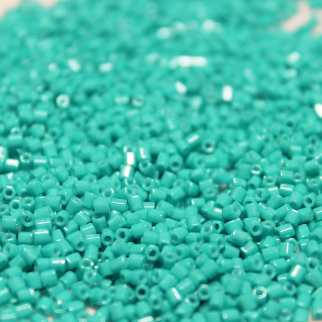 Opaque Dyed Deep Turquoise Green ~ 11/0 HEX 413F Japanese Seed Beads