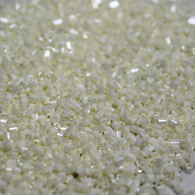 Opaque Eggshell Luster ~ 11/0 HEX 421B Japanese Seed Beads