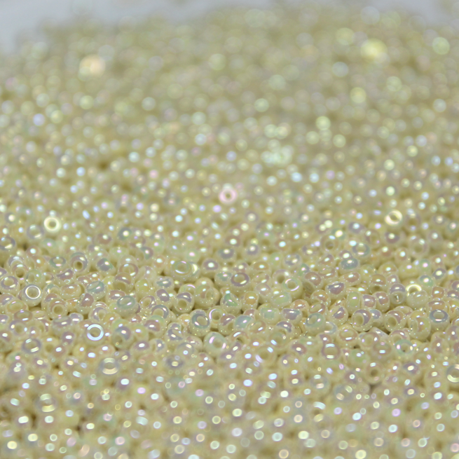 Opaque Cream AB ~ 11/0 JSB 421I Japanese seed beads