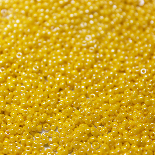 Opaque Dark Yellow Luster ~ 11/0 JSB 422A Japanese Seed Beads