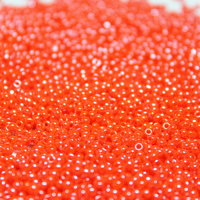 Opaque Dark Orange Luster ~ 11/0 JSB 424 Japanese seed beads