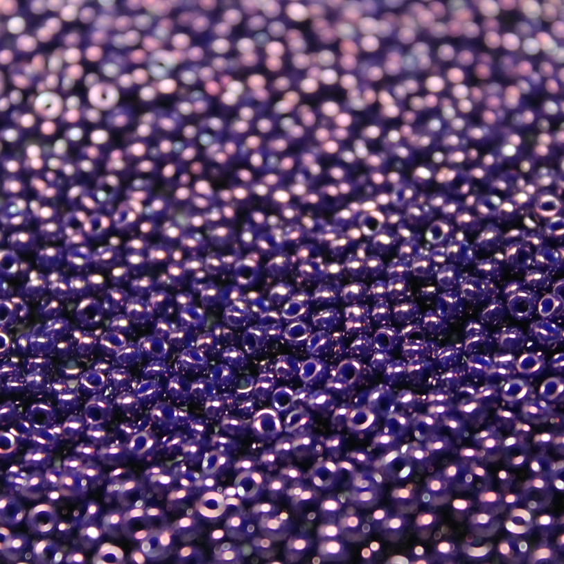 Opaque Dyed Dark Purple Luster ~ 11/0 JSB 430I Japanese seed beads