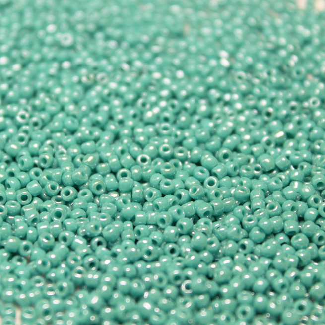 Opaque Turquoise Green Luster ~ 11/0 JSB 430F Japanese Seed Beads