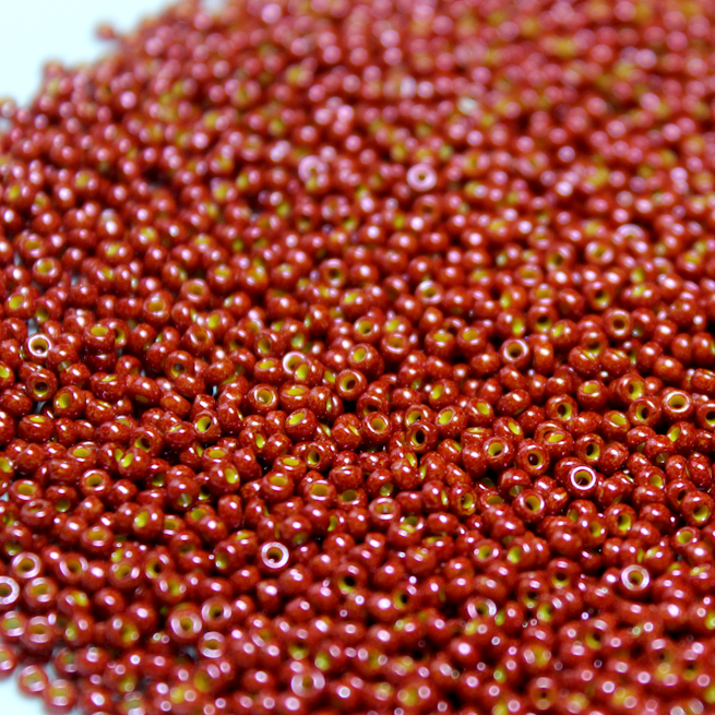 *CLOSEOUT CLEARANCE * Opaque Dyed Russet Rose Luster ~ 11/0 JSB 432D