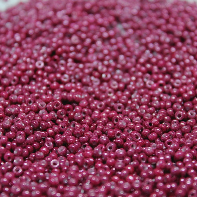Opaque Dyed Velvet Rose Luster ~ 11/0 JSB 436 Japanese seed beads