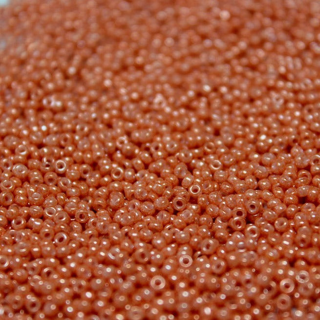 Opaque Dyed Ripe Peach Luster ~ 11/0 JSB 445 Japanese Seed Beads