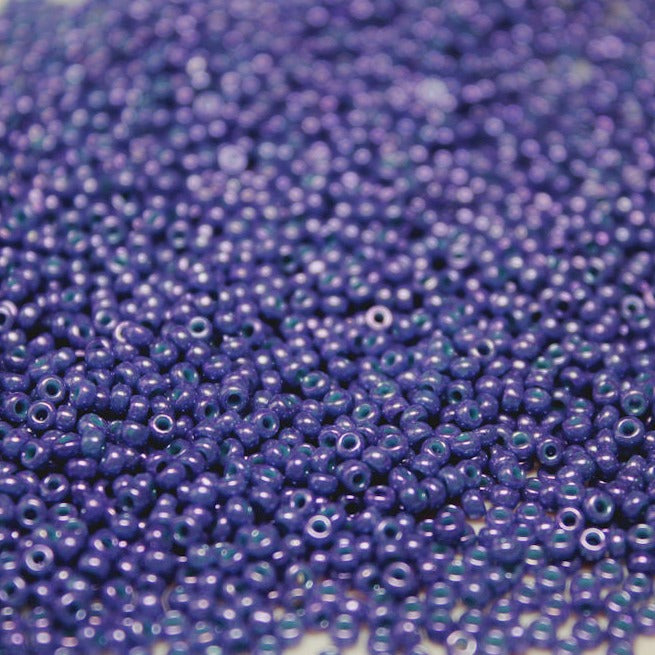 Opaque Dyed Purple Twilight Luster ~ 11/0 JSB 448 Japanese seed beads