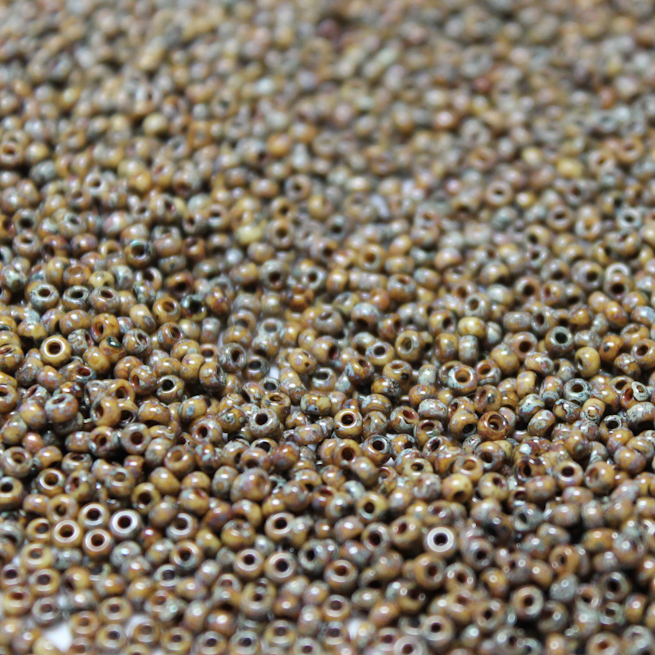 Picasso Opaque Brown ~ 11/0 JSB 4517 Japanese Seed Beads
