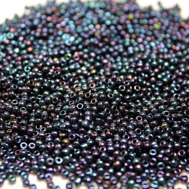 Metallic Blue Nebula Iris ~ 11/0 JSB 452 Japanese seed beads