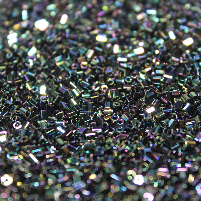 Opaque Black AB ~ 11/0 HEX 455