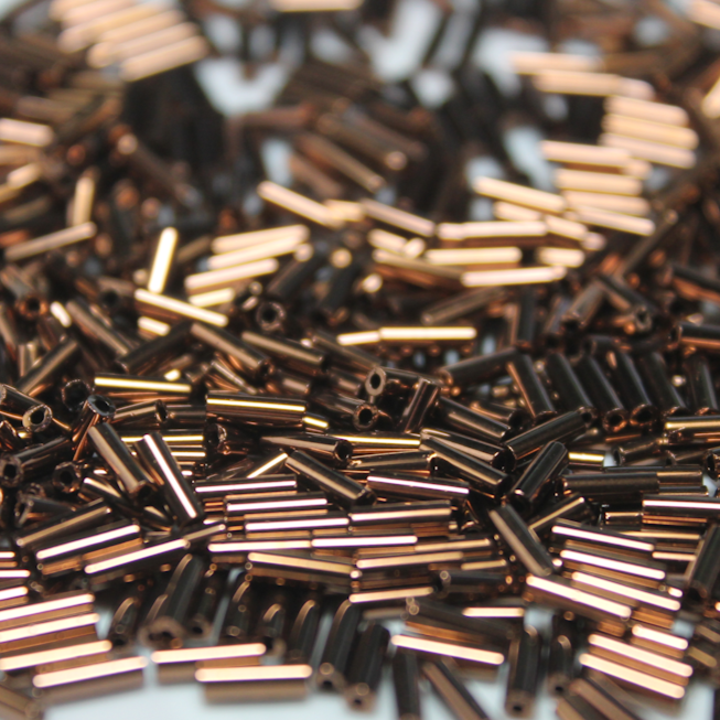 Copper Brown Bugles ~ 6mm STRAIGHT 457A