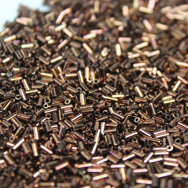 Metallic Dark Copper Bugles ~ 3mm 457C