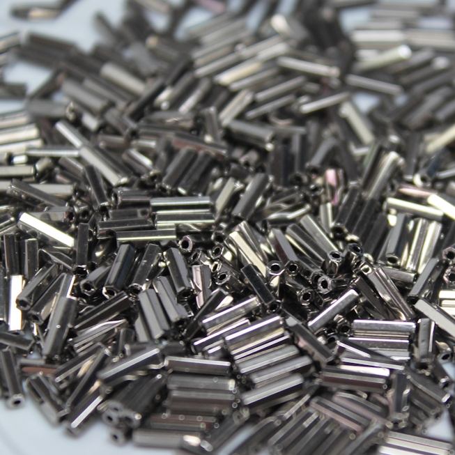 *CLOSEUT CLEARANCE * Electroplate Nickel Bugles ~ 6mm STRAIGHT 464A