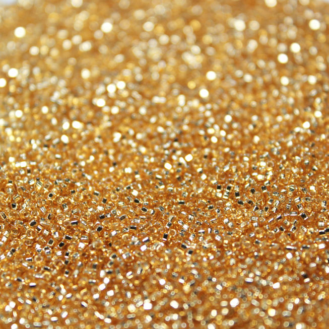 Silver Lined Gold ~ 15/0 JSB 4 Japanese Seed Beads