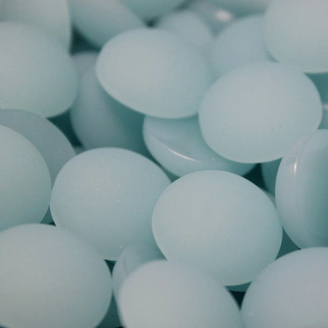 19mm Matte Round Resin Cabochon Blue Raspberry Lemonade - P35