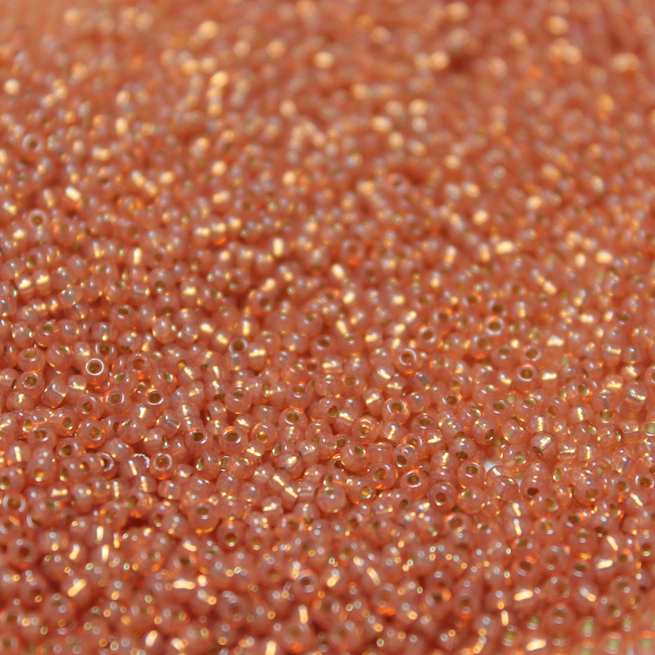 Duracoat Silver Lined Rose Gold Alabaster ~ 11/0 JSB D4233