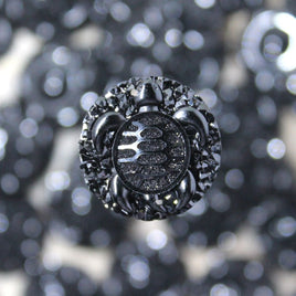 Black Round Turtle sew on Gems - A3