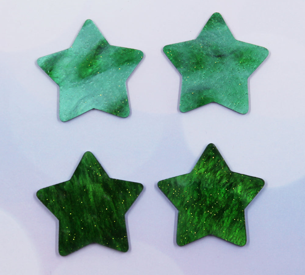 Emerald Glitter Pearl Star Resin Slab - S25