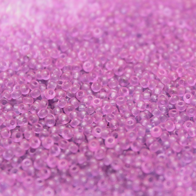 Transparent Frosted Bright Orchid ~ 11/0 JSB F154F