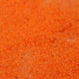 Frosted Neon Orange Sherbet ~ 11/0 JSB F205