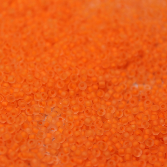Frosted Neon Orange Sherbet ~ 15/0 JSB F205 Japanese Seed Beads