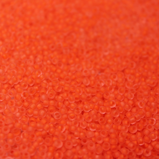 Frosted Neon Cool Cantaloupe ~ 11/0 JSB F206 Japanese seed beads