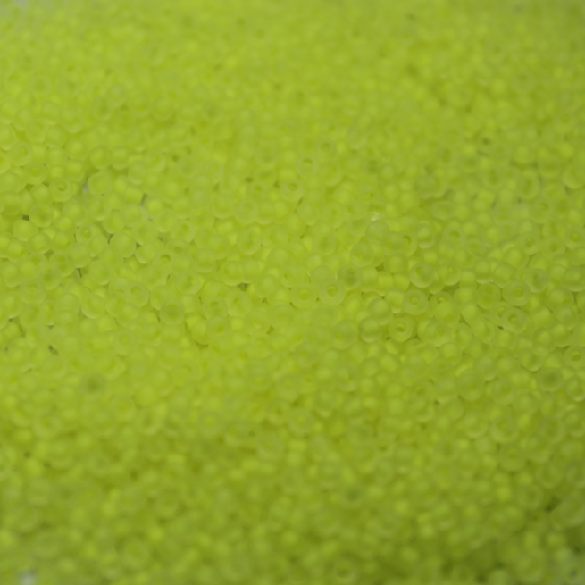 Frosted Neon Lemonade ~ 11/0 JSB F206C Japanese seed beads
